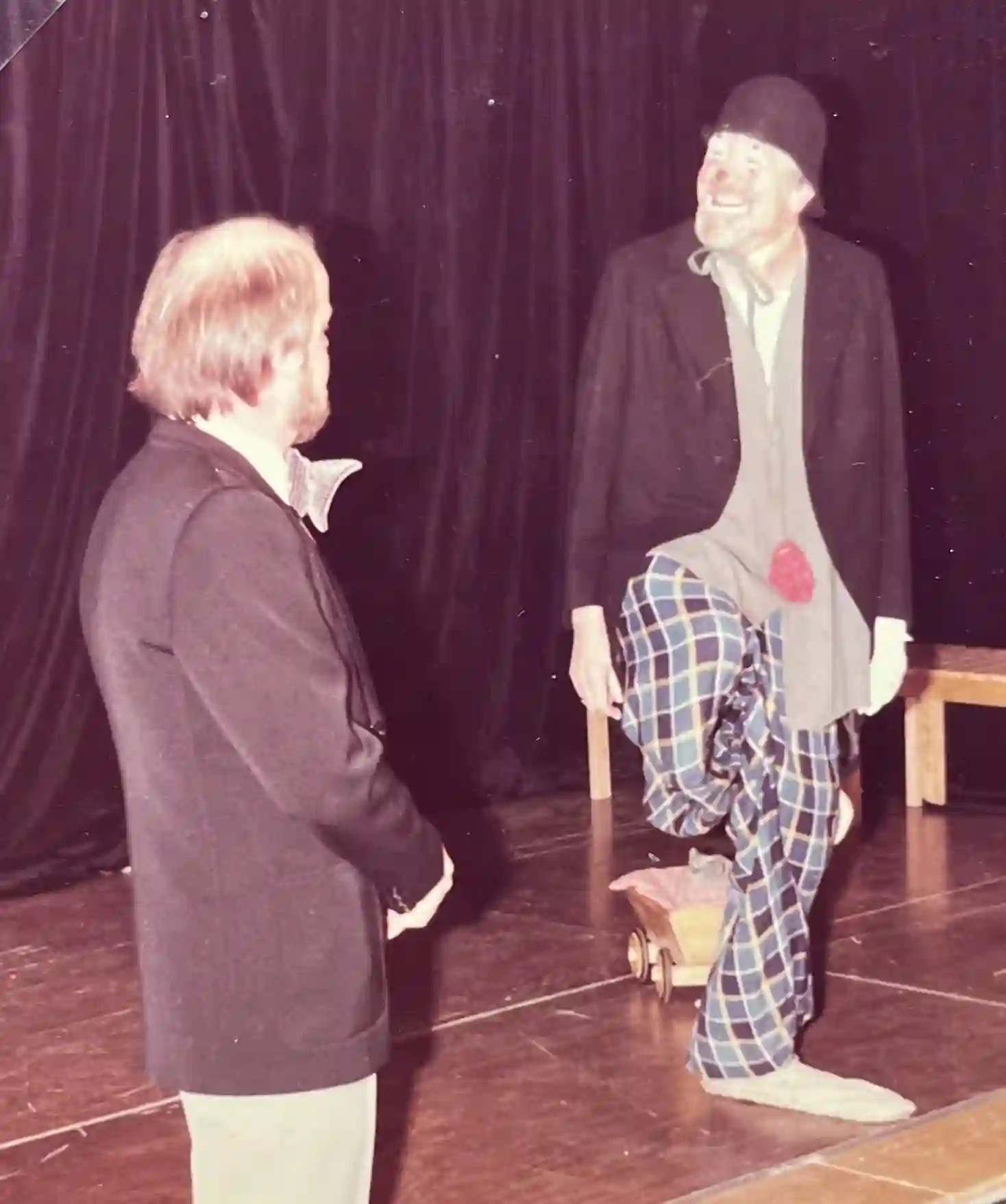 Auftritt als Clown mit Peter Stapelberg, 1982